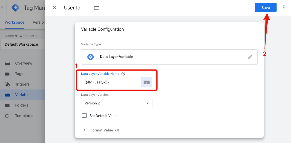 Save GTM Variable