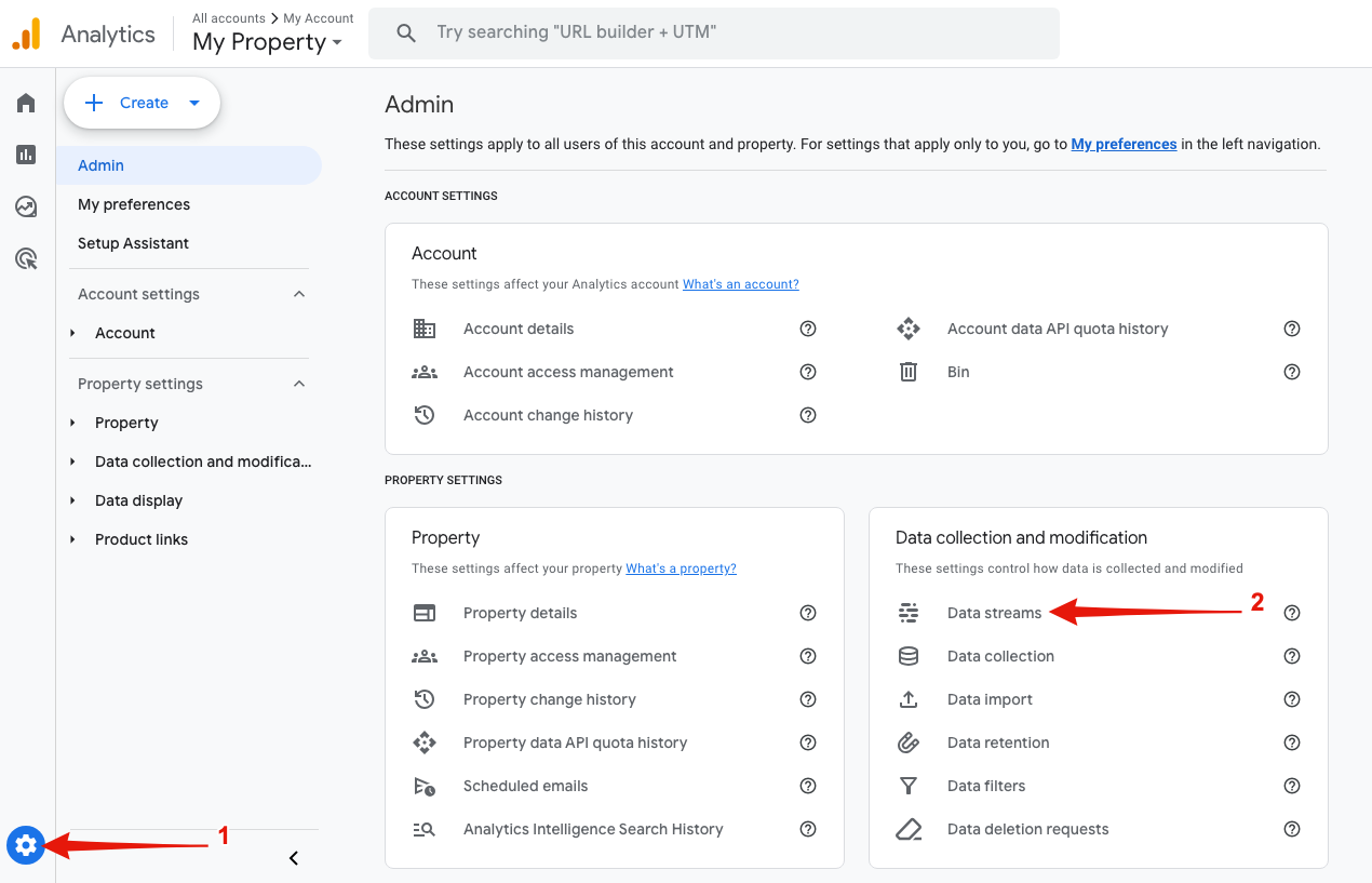 Google Analytics - Data Stream