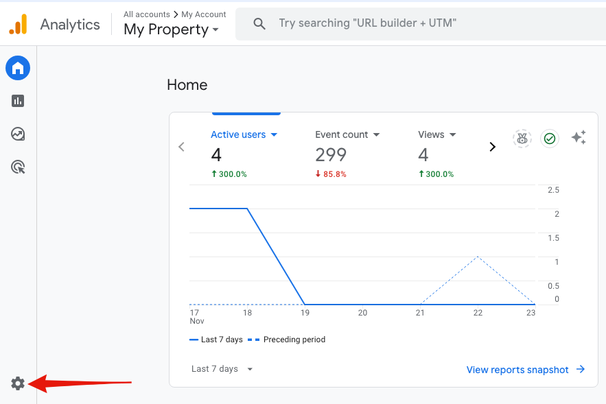 Google Analytics - Create Property
